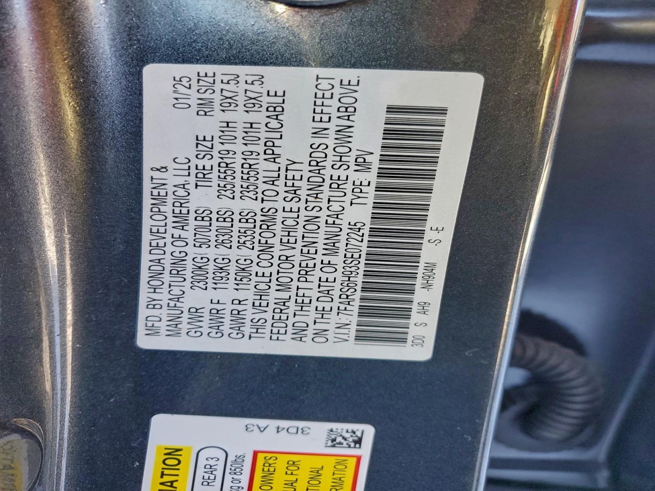 Lot #3311462318 2025 HONDA CR-V SPORT