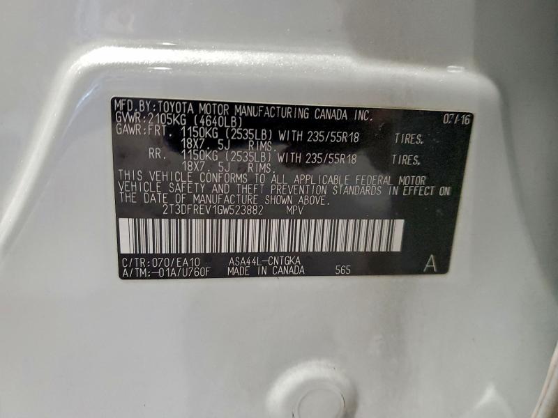 2016 TOYOTA RAV4 LIMIT #3308295219