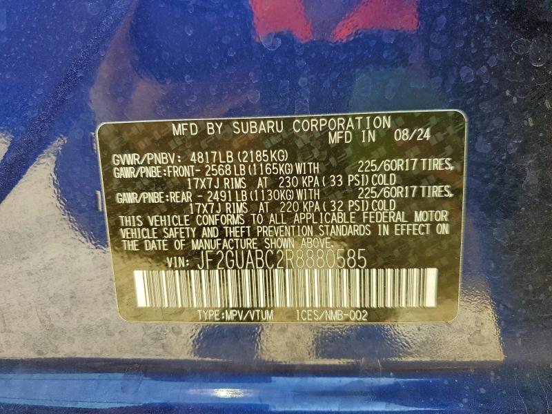 2024 SUBARU CROSSTREK #3311451254