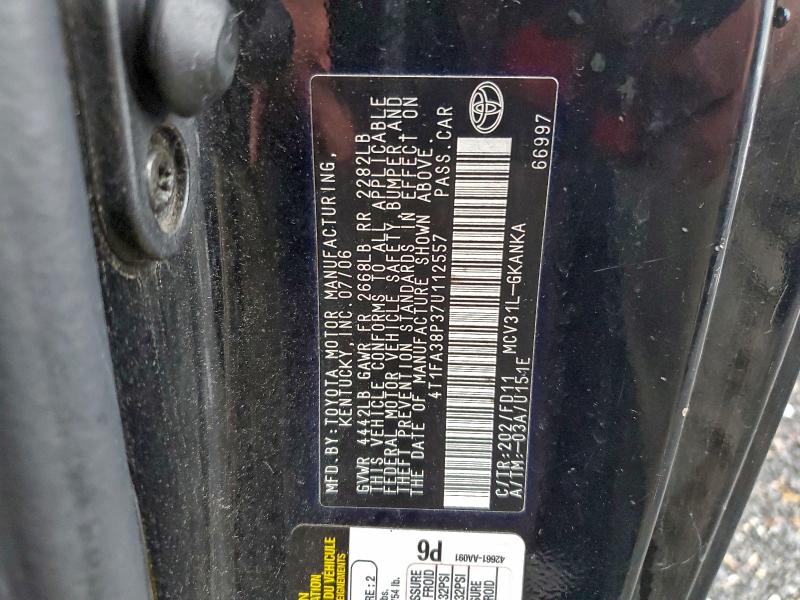 2007 TOYOTA CAMRY SOLA #3311467261