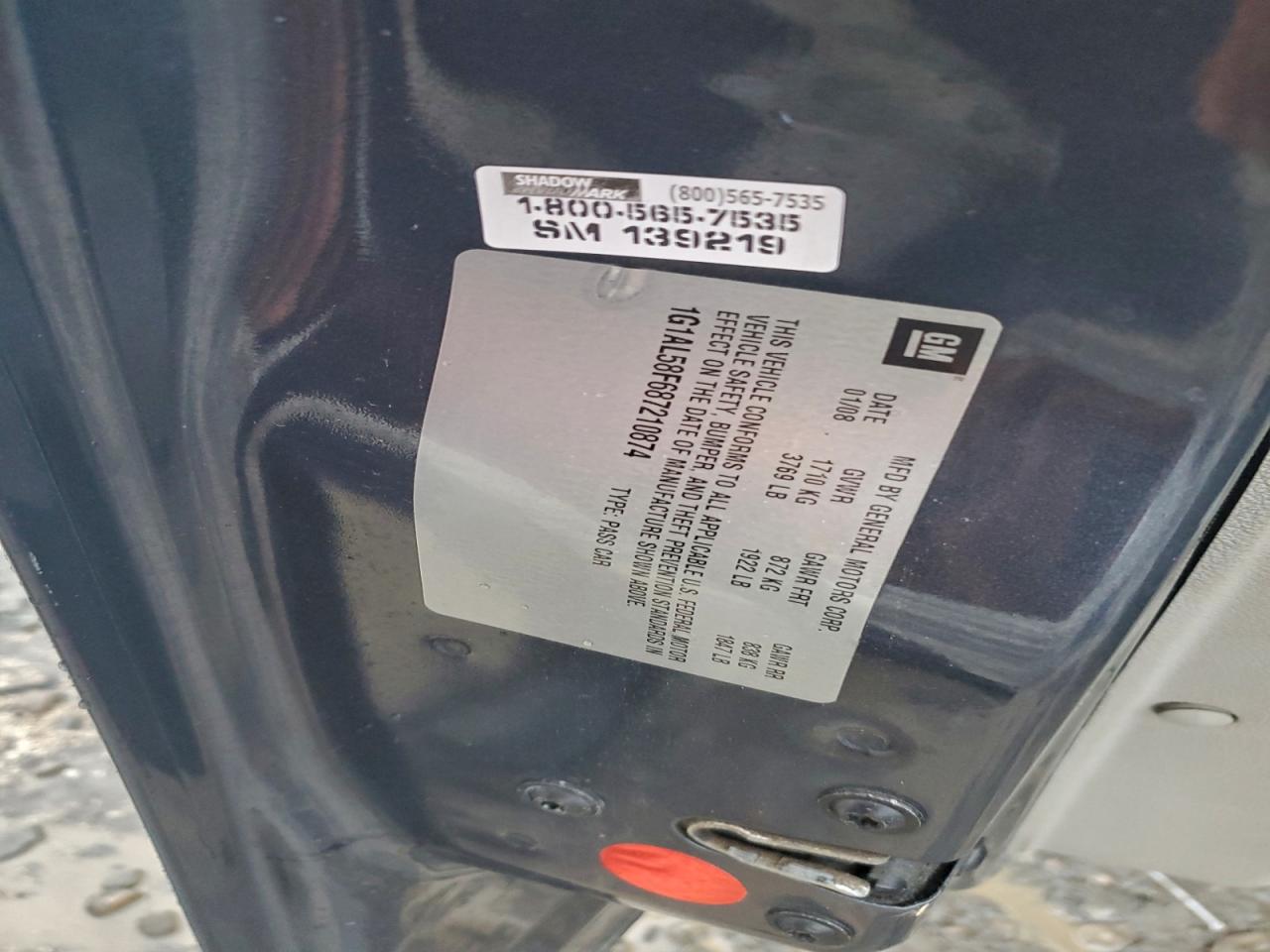 Lot #3305729737 2008 CHEVROLET COBALT LT