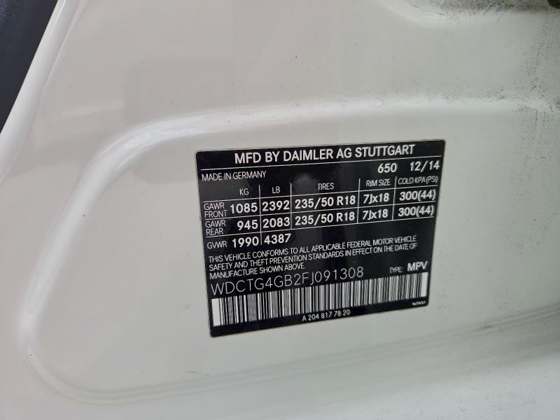 2015 MERCEDES-BENZ GLA 250 4M #3317694084