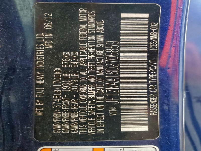 2013 TOYOTA SCION FR-S #3302739001