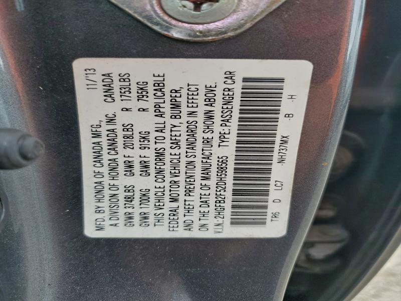 2013 HONDA CIVIC LX #3302683040