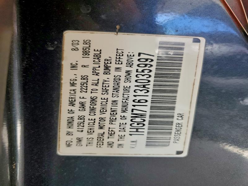 2003 HONDA ACCORD EX #3317793131