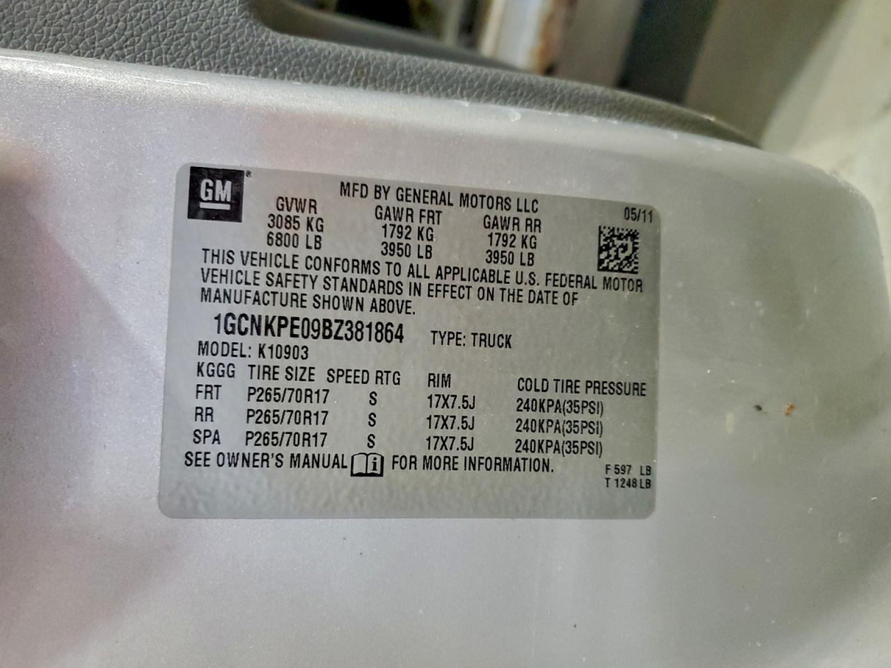 Lot #3311583797 2011 CHEVROLET SILVERADO