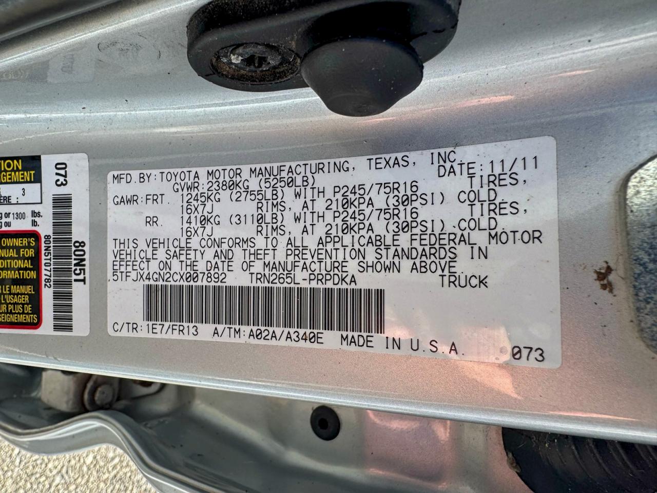 TOYOTA TACOMA DOUBLE CAB