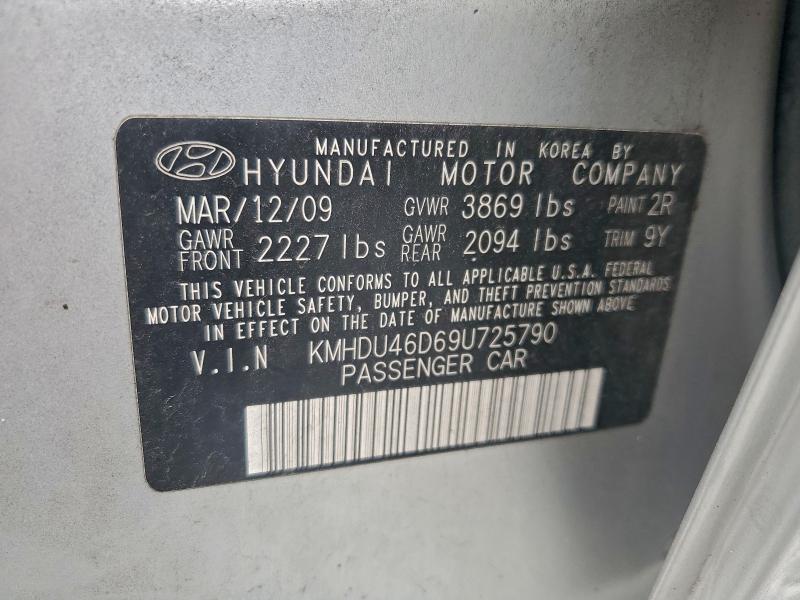 2009 HYUNDAI ELANTRA GL #3308467310
