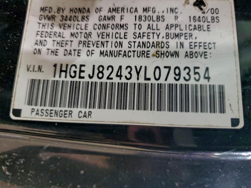 2000 HONDA CIVIC EX #3316838679