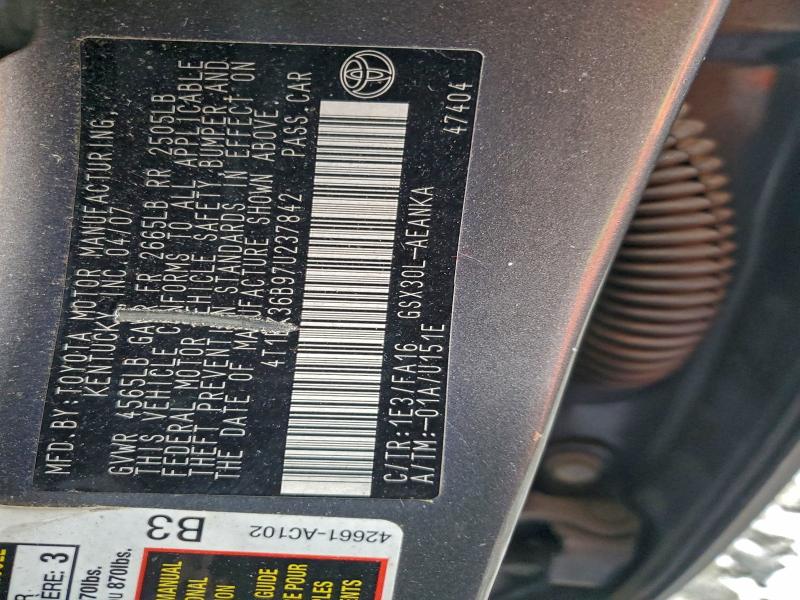 2007 TOYOTA AVALON XL #3309268628