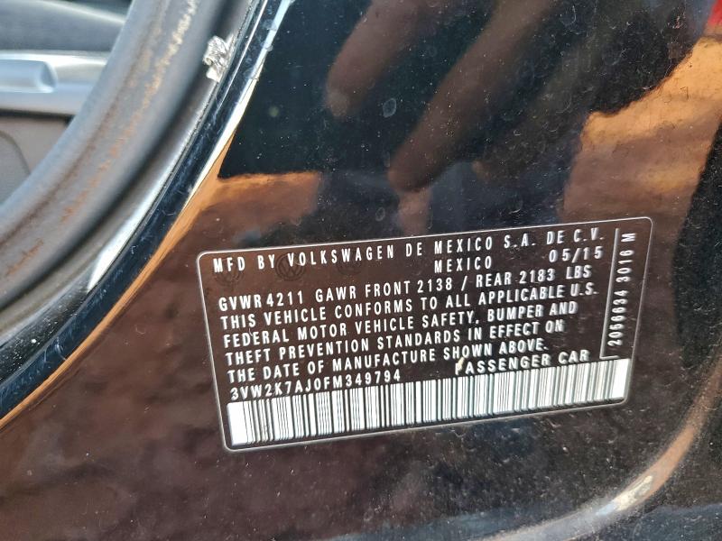 2015 VOLKSWAGEN JETTA BASE #3303738432