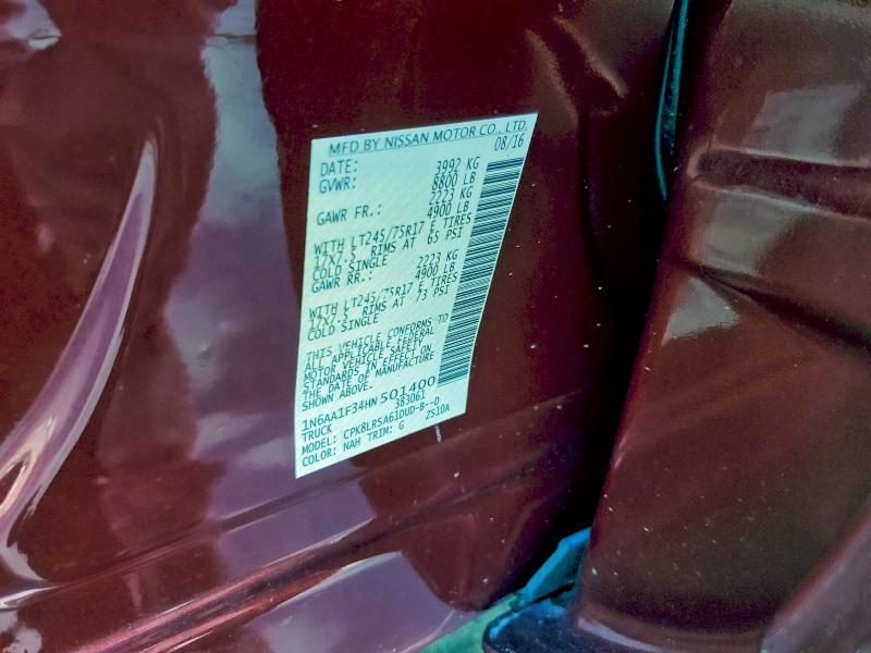 2017 NISSAN TITAN XD S #3310381959