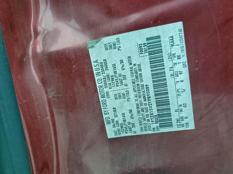 2000 FORD RANGER SUP #3311496234