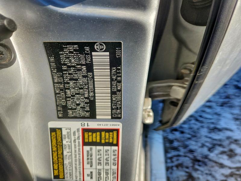 2013 TOYOTA AVALON BAS #3319032254