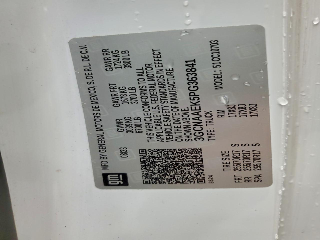 Lot #3324110507 2023 CHEVROLET SILVERADO