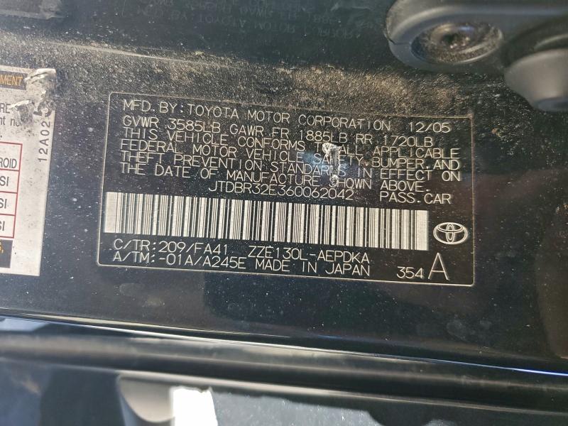 2006 TOYOTA COROLLA CE #3308200289