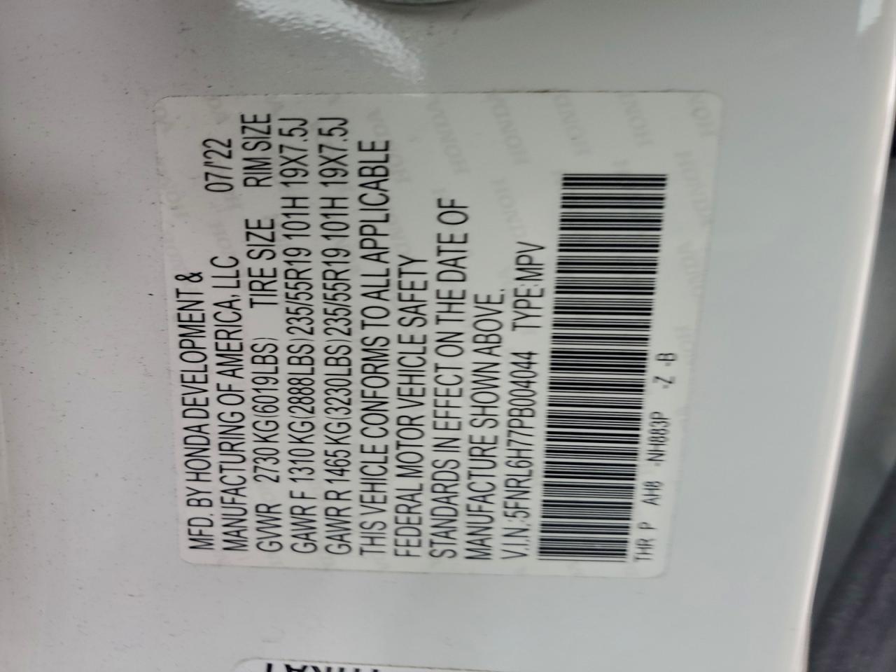 HONDA ODYSSEY SPORT-L