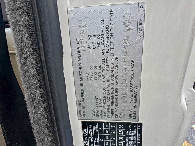 1987 BMW 325 BASE #3310304980