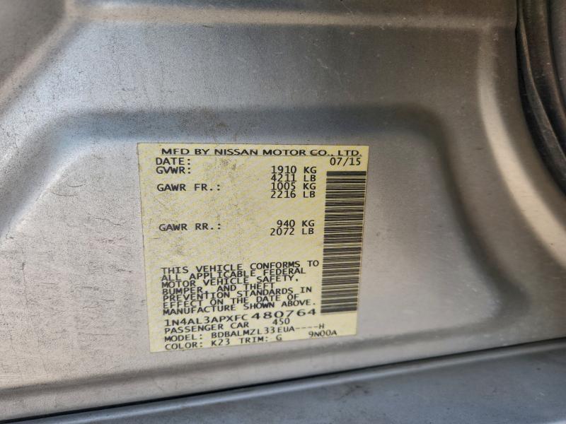 2015 NISSAN ALTIMA 2.5 #3310309965
