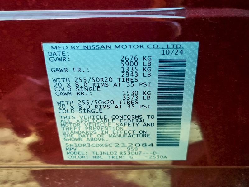 2025 NISSAN PATHFINDER #3310321954