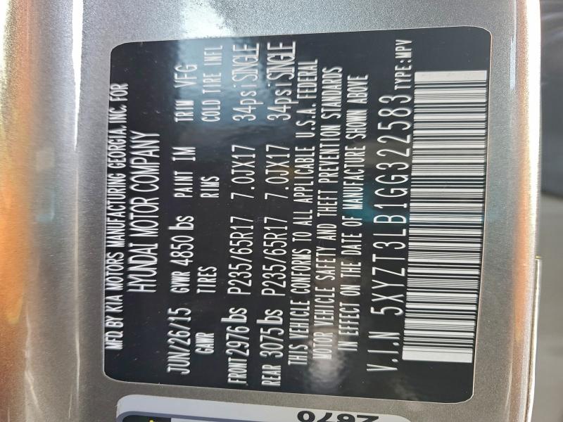 2016 HYUNDAI SANTA FE S #3302964634