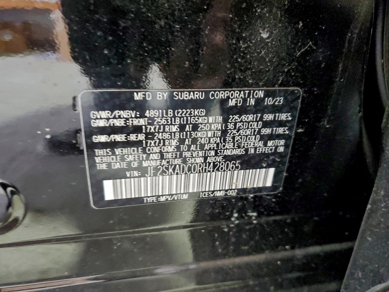 Lot #3315961225 2024 SUBARU FORESTER P