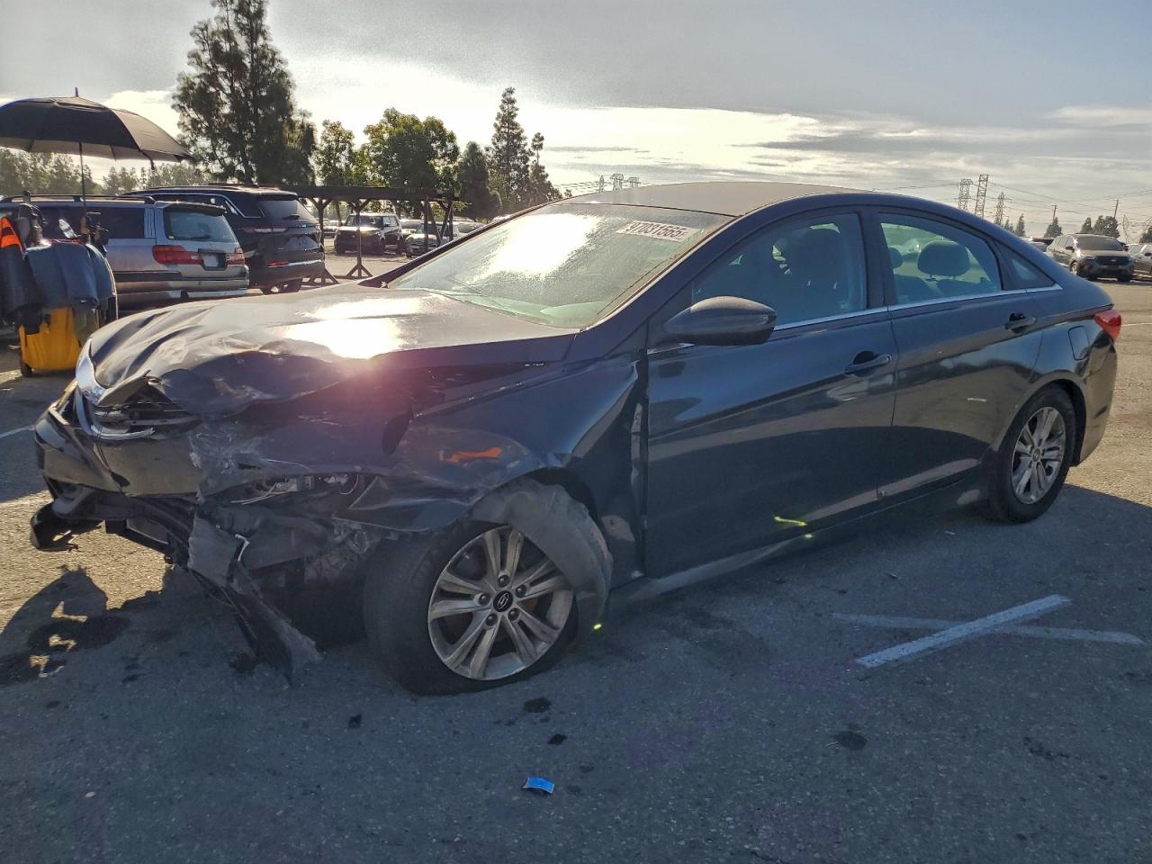 Lot #3317103011 2014 HYUNDAI SONATA GLS