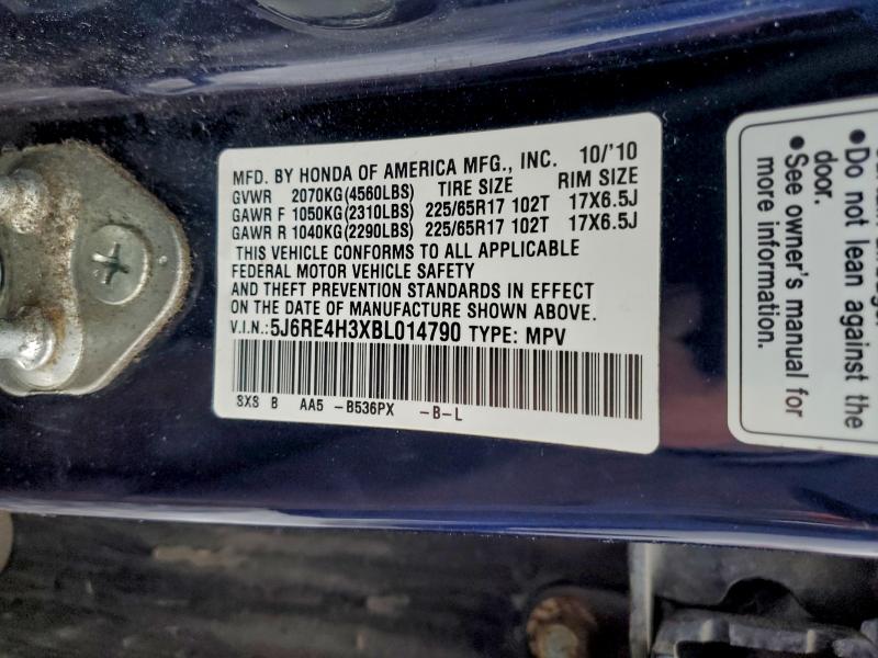 2011 HONDA CR-V LX #3310565084