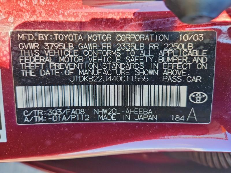 2004 TOYOTA PRIUS #3304277963