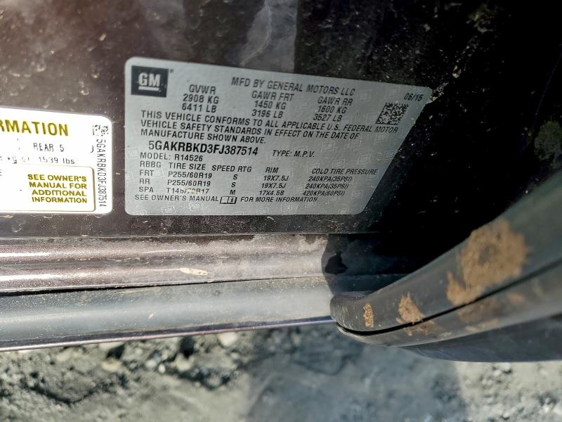 2015 BUICK ENCLAVE #3301679650