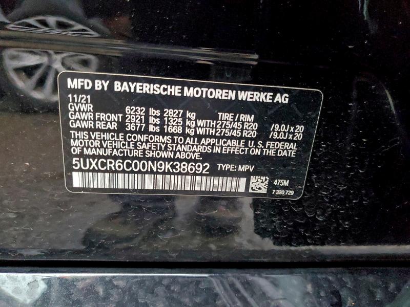 2022 BMW X5 XDRIVE4 #3304849583