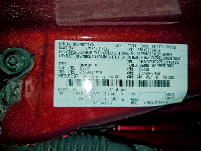 2014 FORD FOCUS SE #3308227183