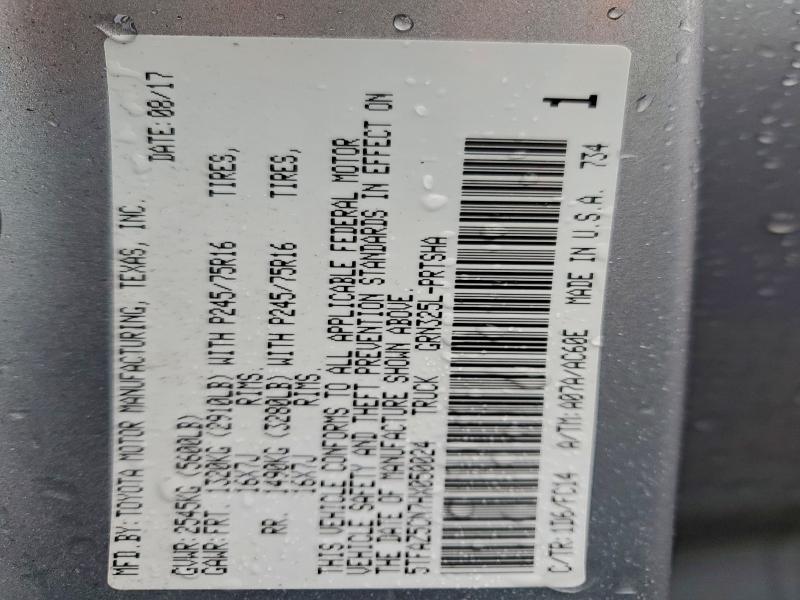 2017 TOYOTA TACOMA DOU #3319069293