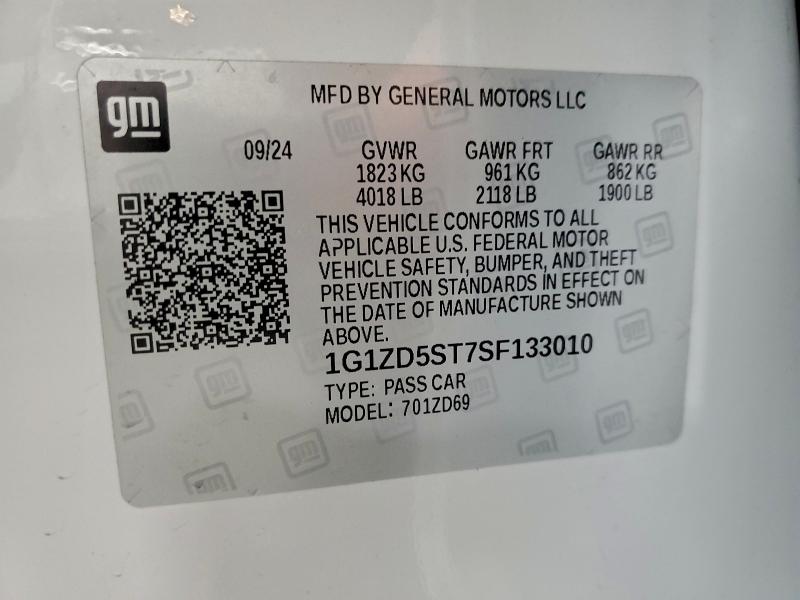 2025 CHEVROLET MALIBU LT #3312884208