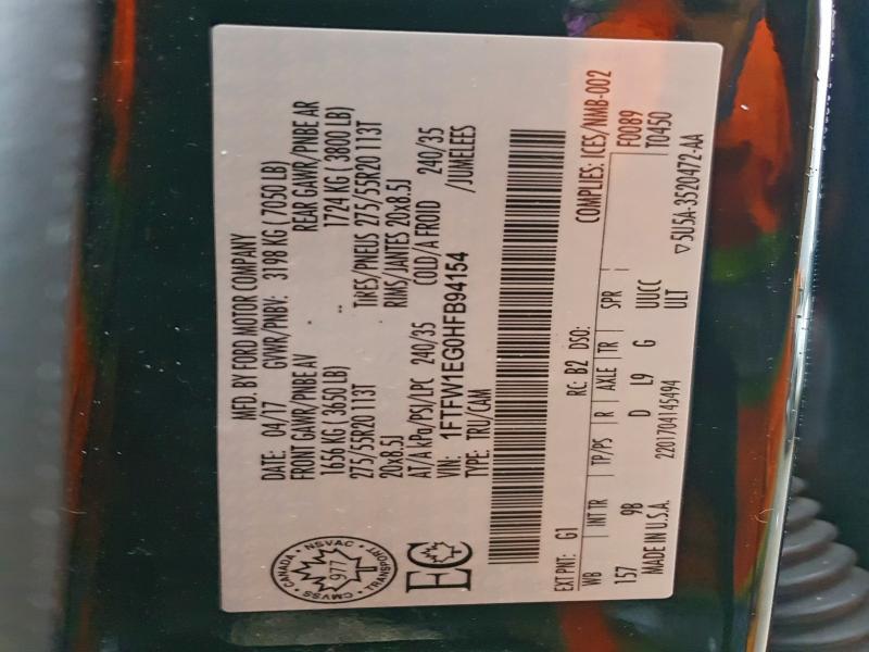 2017 FORD F150 SUPER #3310322024