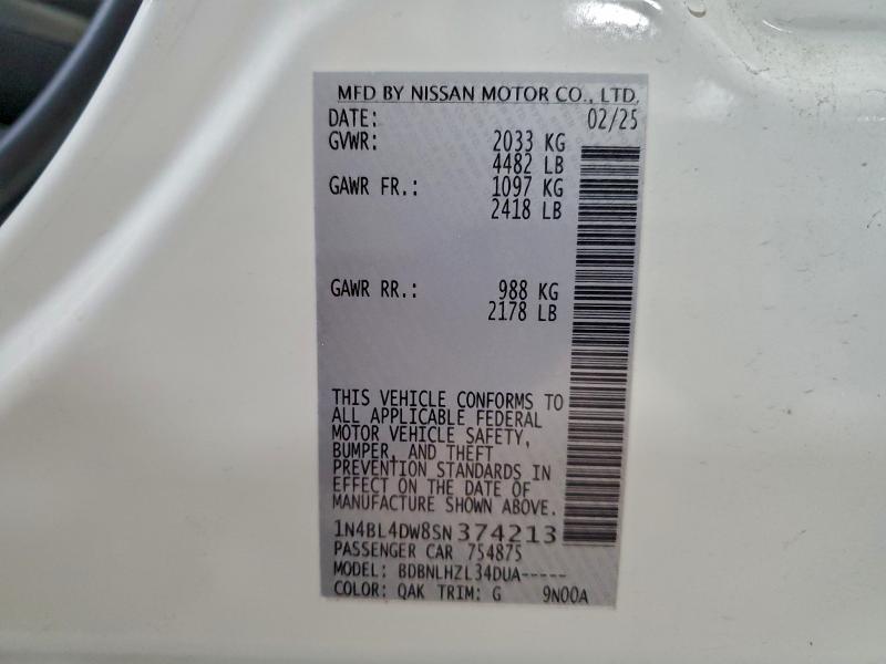 2025 NISSAN ALTIMA SV #3312622165