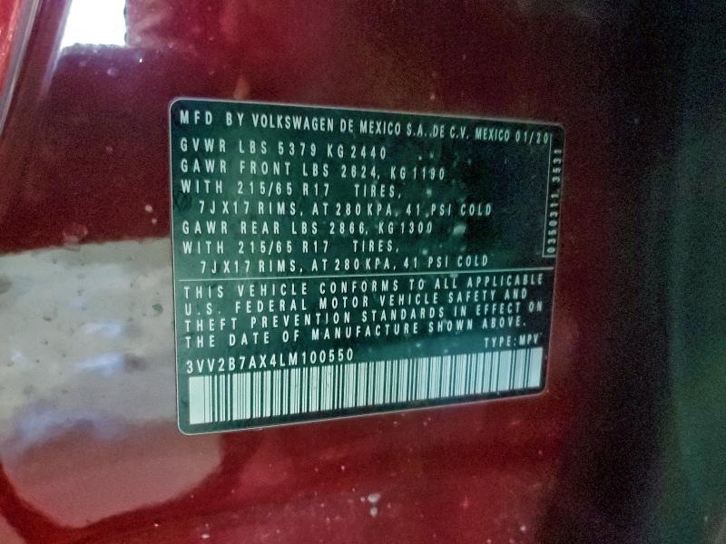 2020 VOLKSWAGEN TIGUAN SE #3319056276