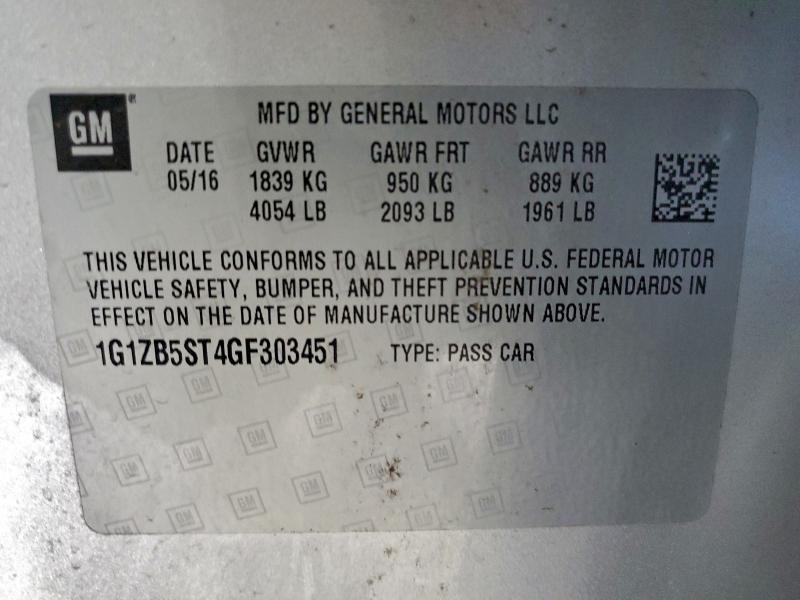 2016 CHEVROLET MALIBU LS #3315639788