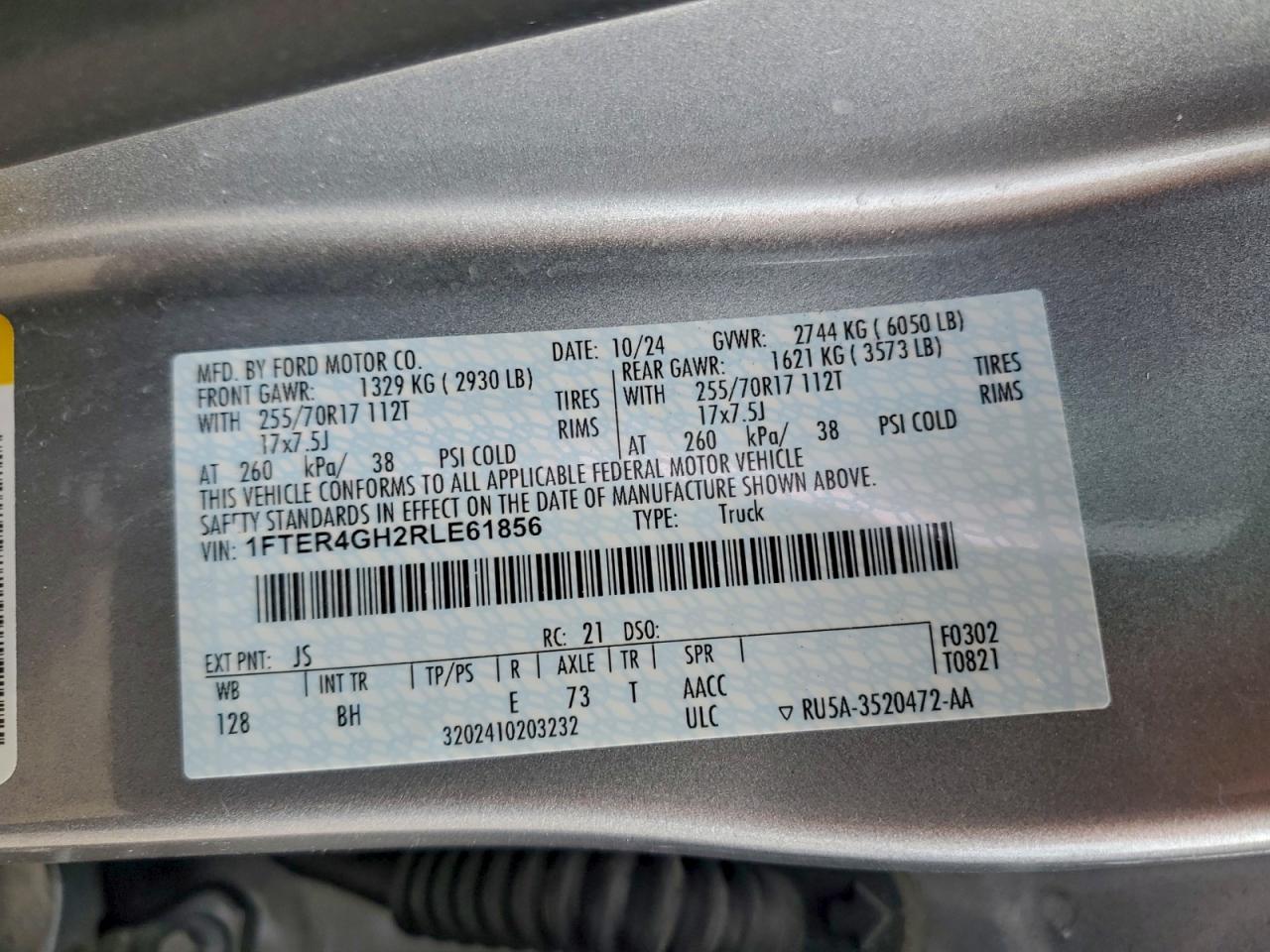 Lot #3316034317 2024 FORD RANGER XLT