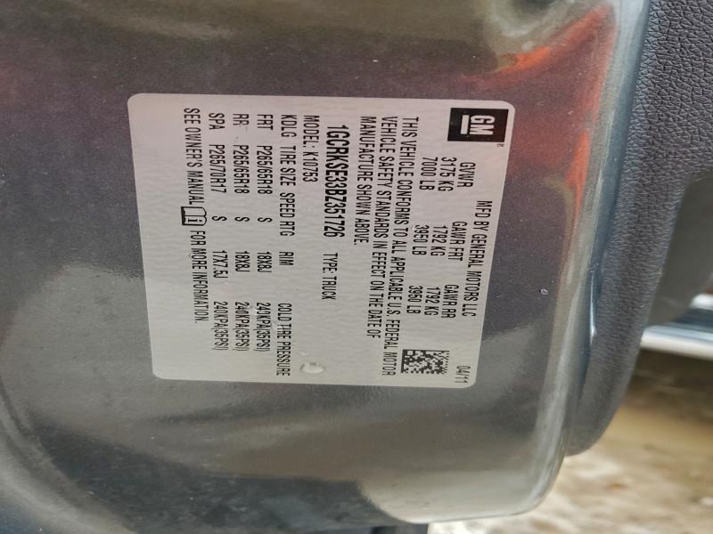 2011 CHEVROLET SILVERADO #3318966939