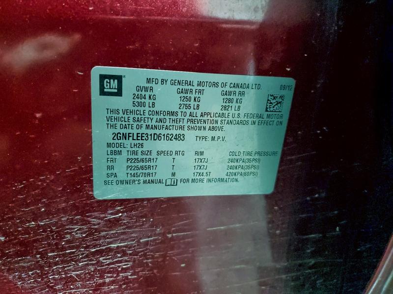 2013 CHEVROLET EQUINOX LT #3315961148