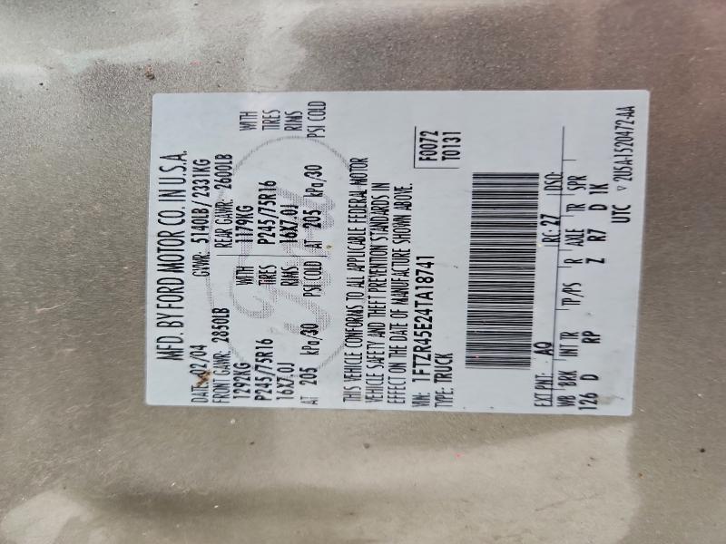 2004 FORD RANGER SUP #3305360301