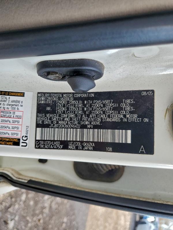 2006 LEXUS GX 470 #3302736013