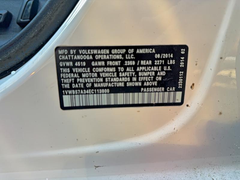 2014 VOLKSWAGEN PASSAT SE #3305217016