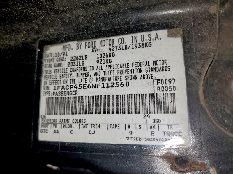 1992 FORD MUSTANG GT #3303816435