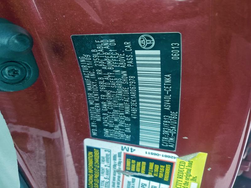 2010 TOYOTA CAMRY BASE #3305312328