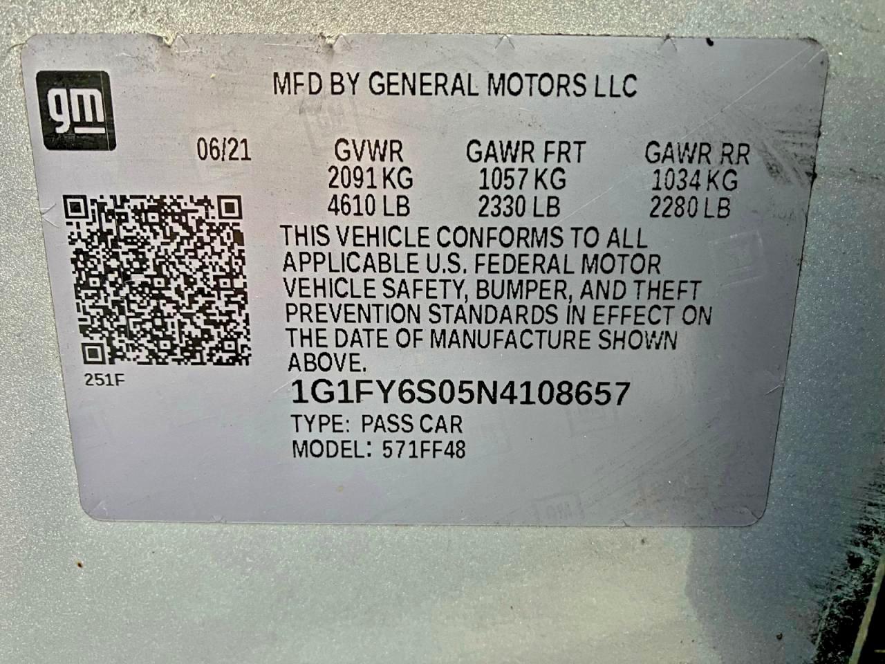 Lot #3316709457 2022 CHEVROLET BOLT EUV L