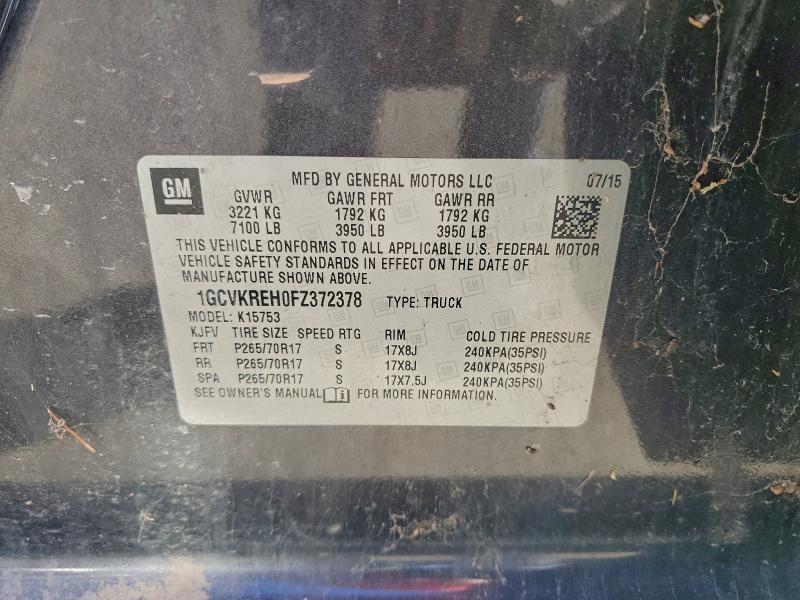 2015 CHEVROLET SILVERADO #3301859976