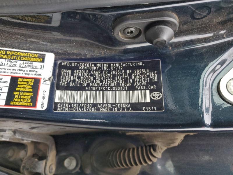 2012 TOYOTA CAMRY BASE #3318854080