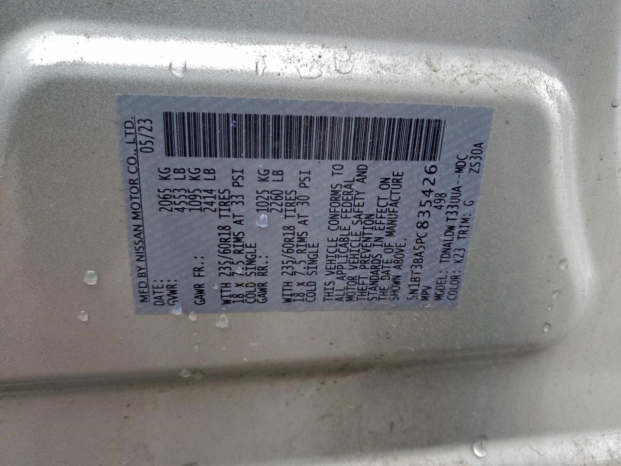 Lot #3319220711 2023 NISSAN ROGUE SV